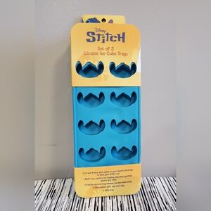 Disney Blue Stitch Silicone Ice Cube Trays Set of 2
